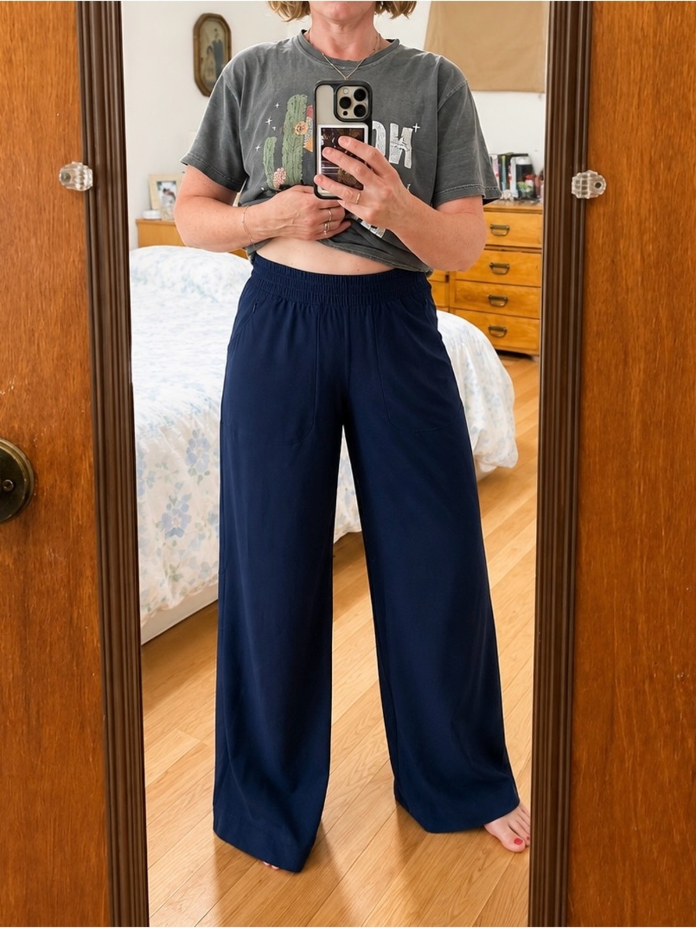 lululemon athletica Dark Navy Wide Leg  Track Pants